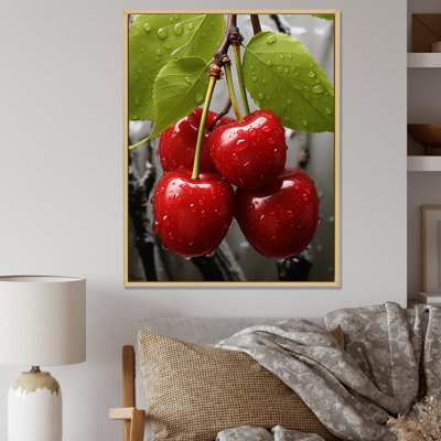 Red Cherry Tree Explosion 3 - art mural cerise