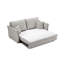 Canapé-lit relaxant en chenille gris avec rangement modulaire et coussins, rangement, structure stable