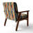 Pastel Colors Midcentury Stripes Pattern I - Upholstered Modern & Contemporary Accent Arm Chair-174743607