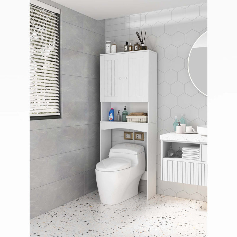 Rangement autoportant au-dessus de la toilette