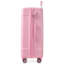 Valise rigide, valises en ABS léger et durable avec roues doubles, bagage à carreaux extensible de 28 pouces (rose)
