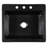 Jackson 33" Crisp White Fireclay Drop-In Single Bowl Kitchen Sink with 3 Faucet Holes