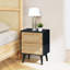 Anisjon & Rattan 2 Drawer Bedside Table-1317511962