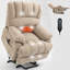 Fauteuil inclinable électrique en chenille de 23 po de large et à dossier haut avec massage par vibration à 8 points et chauffage lombaire-452900984