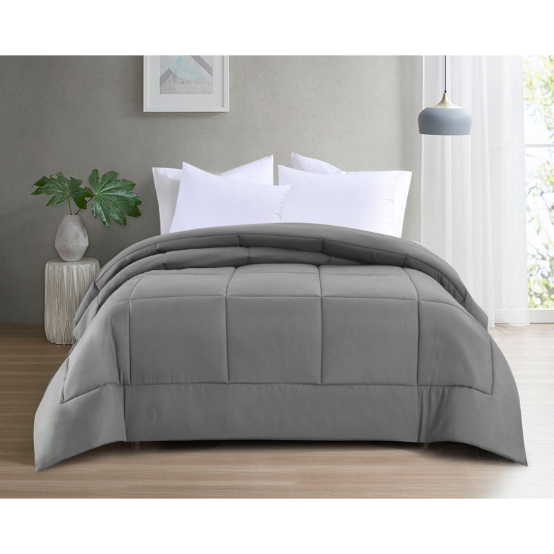 Édredon en duvet synthétique Swift Home Basic, Gris clair, Édredon très grand