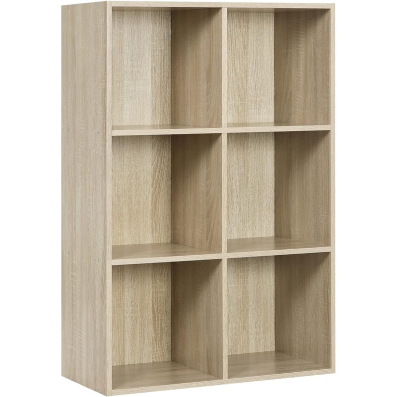 Hassi Engineered Wood Cube Bookcase, Oak