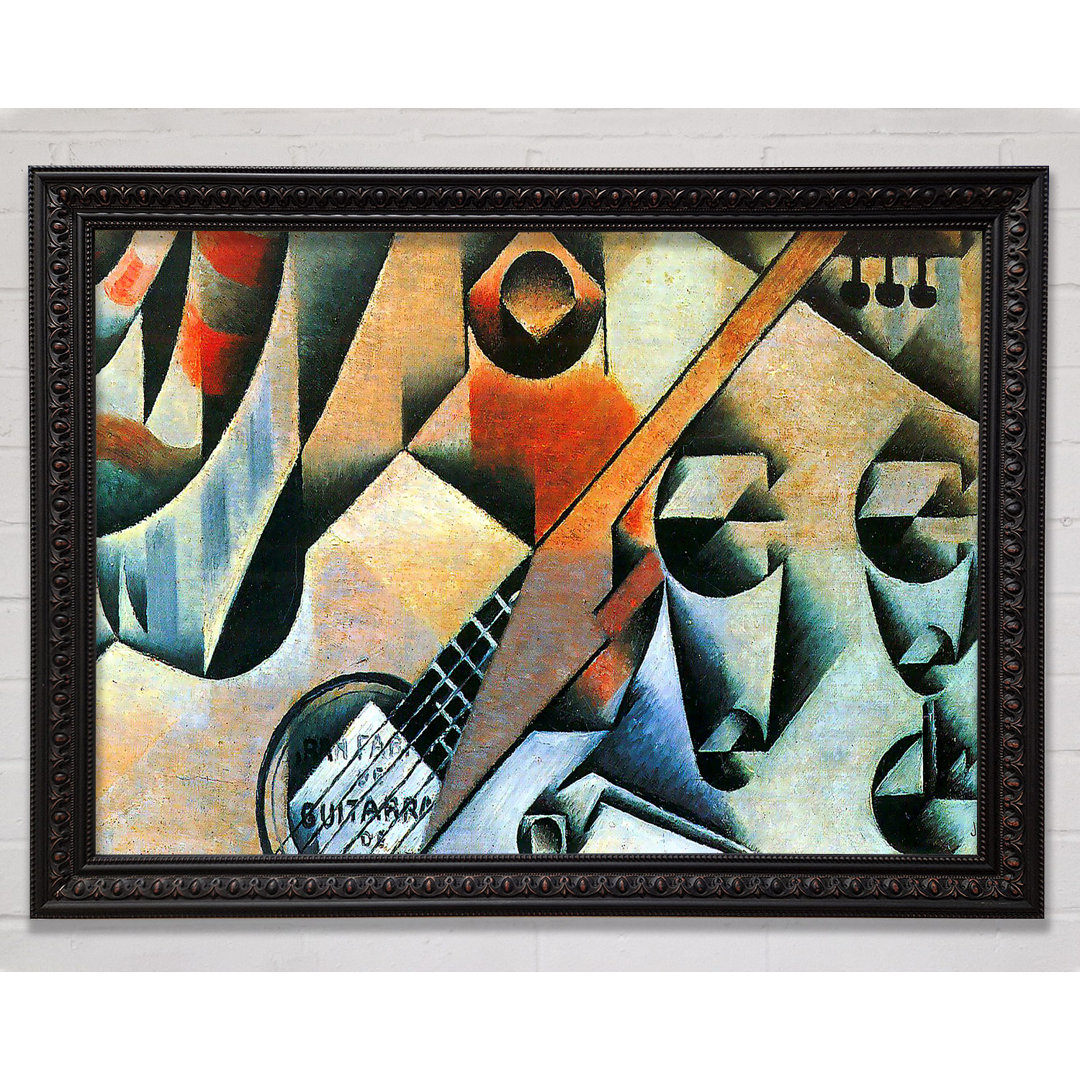 Banjo (Gitarre) und Brille von Juan Gris - Einzelne Bilderrahmen Kunstdrucke