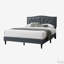 Grand lit plateforme en tissu d'ameublement en toile de jute-1493572527
