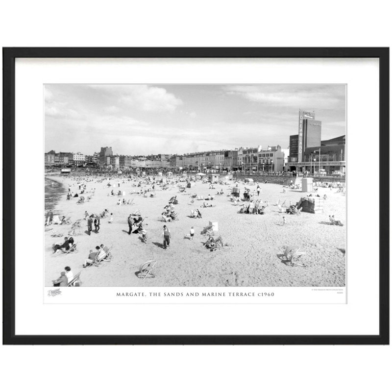 Margate, The Sands And Marine Terrace C1960 by Francis Frith - Single Picture Frame Print, 40cm H x 50cm W x 2.3cm D