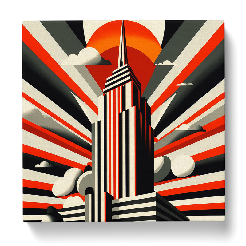 Empire State Building Constructivism - Print