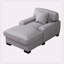 Chaise longue rembourrée Yulinda-327813727