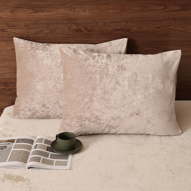 PHF Super Soft Velvet Pillowcases, 2 Pack Luxury Cozy Warm Pillow Shams Covers with Envelope Closure, Rose Pink, 20x36"