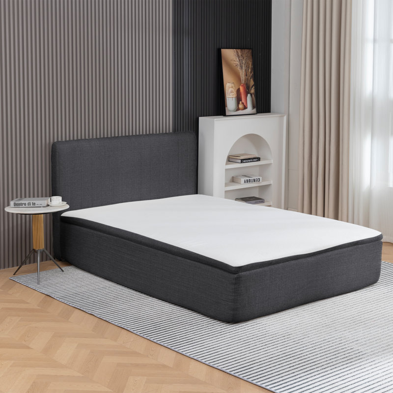 High Resilience Compression Bed, Gray, Queen