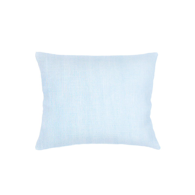 Coussin en lin 28 x 36 avec duvet bleu ciel Sky, Sky Blue
