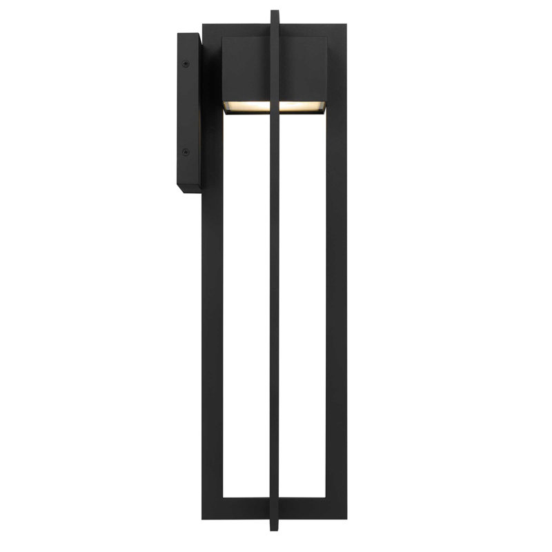 Applique murale d'extérieur 23 pouces à DEL intégrée noire