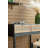 Rattan 2-Drawer Console Table - Black/Rattan