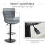 Beatrize Upholstered Adjustable Height Counter Stool with Metal Frame
