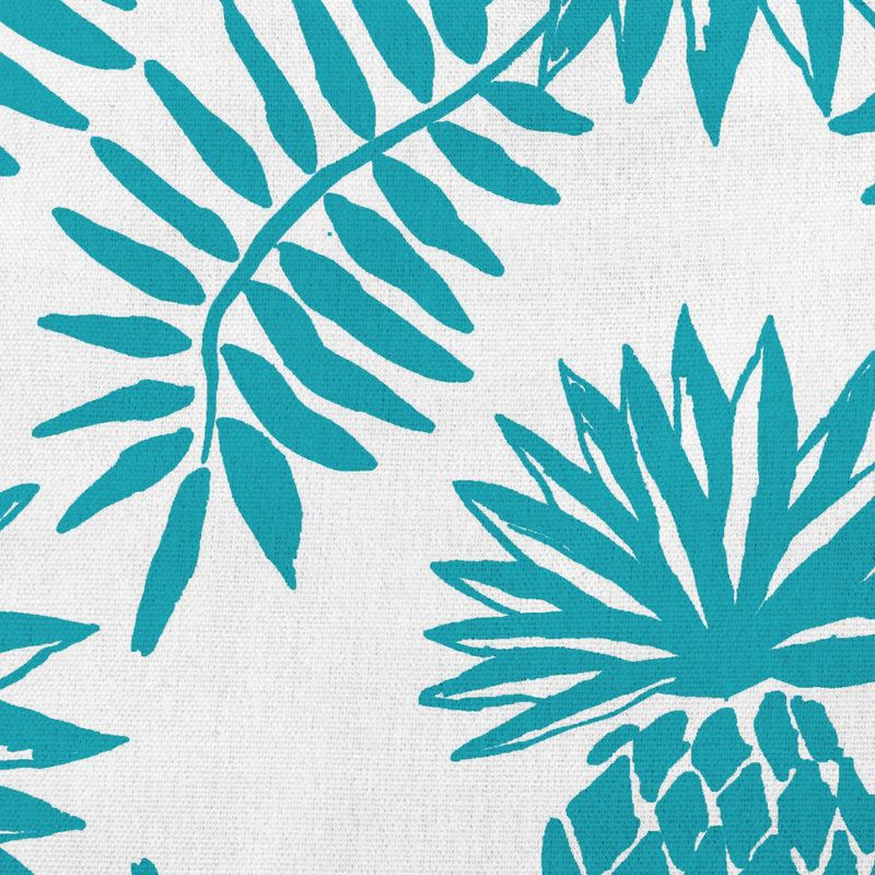 Floral Outdoor Reversible Throw Pillow, Explorer Blue