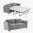 Lakedra 70.8'' Velvet Sleeper Sofa-818763948