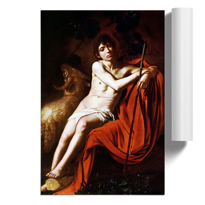 John the Baptist by Caravaggio - Frameless Print