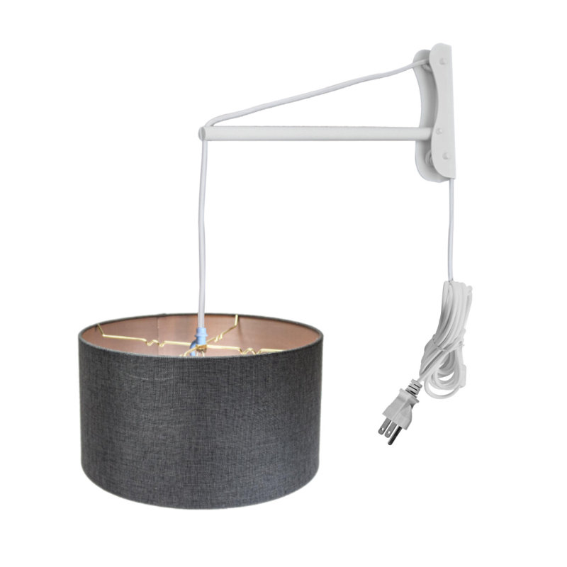 Bras pivotant à 2 lumières St Philips Marsh, Gris granite, H 14 po x l 14 po x P 7 po