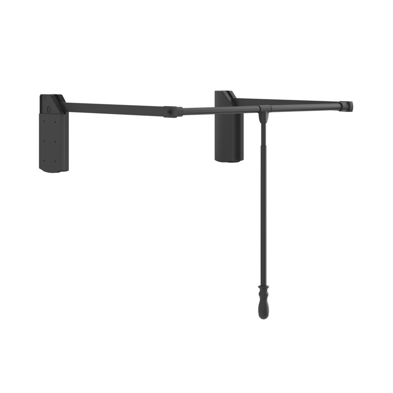 Metal Adjustable Industrial Pipe Clothing Rack, Black Powder Coat