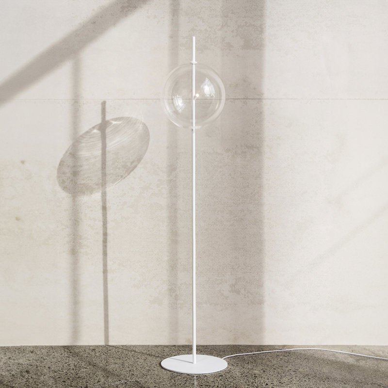 Point Floor Lamp, Clear, White