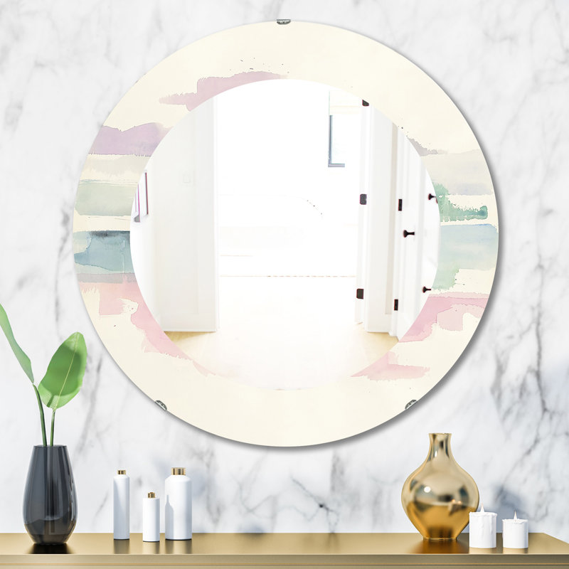 Pink Lifting Fog Mirror, 23.6" H x 23.6" W