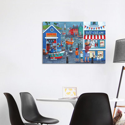 Seaside Icecreams by Peter Adderley - Wrapped Canvas Gallery-Wrapped Canvas Giclée
