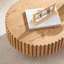 Table basse moderne, longueur de 43,70 pouces, panneau de fibres à densité moyenne et bois avec placage de bois, relief en bois massif, base robuste en panneau de fibres à densité moyenne, assemblage facile, multifonctionnel pour le bureau-502197493