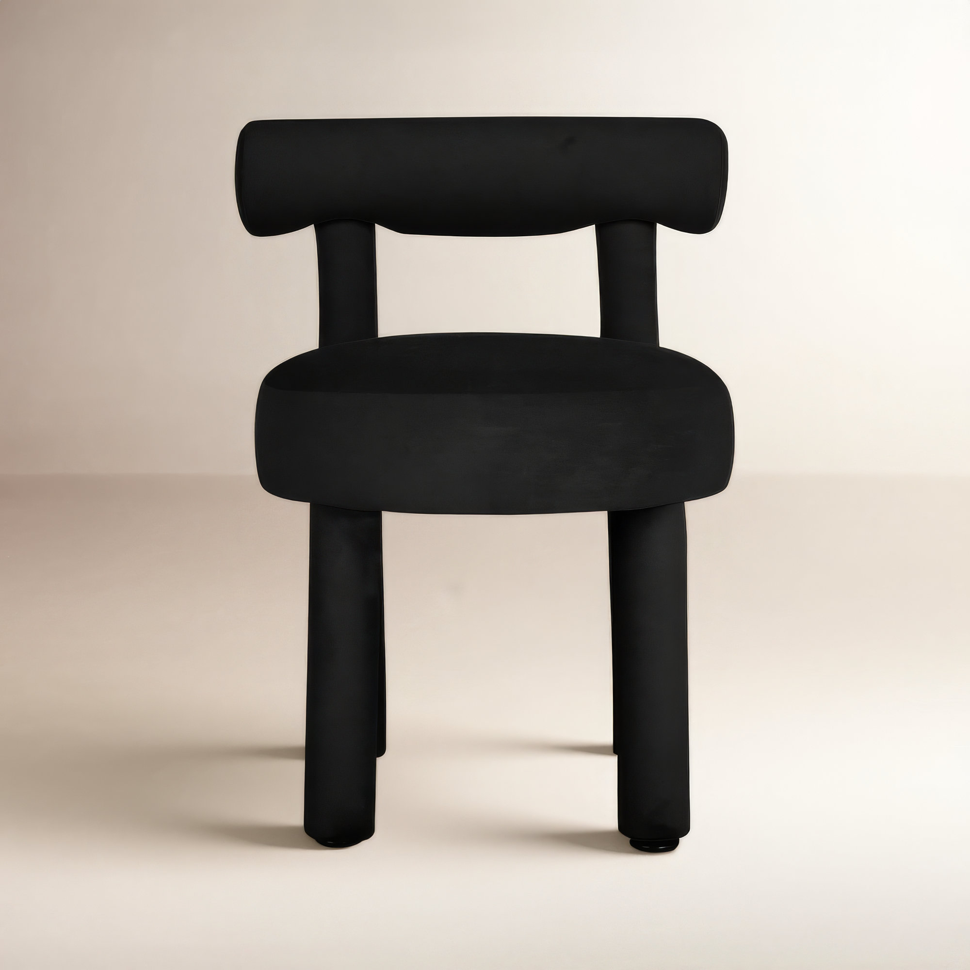 Cecilia Velvet Dining Chair, Black Velvet
