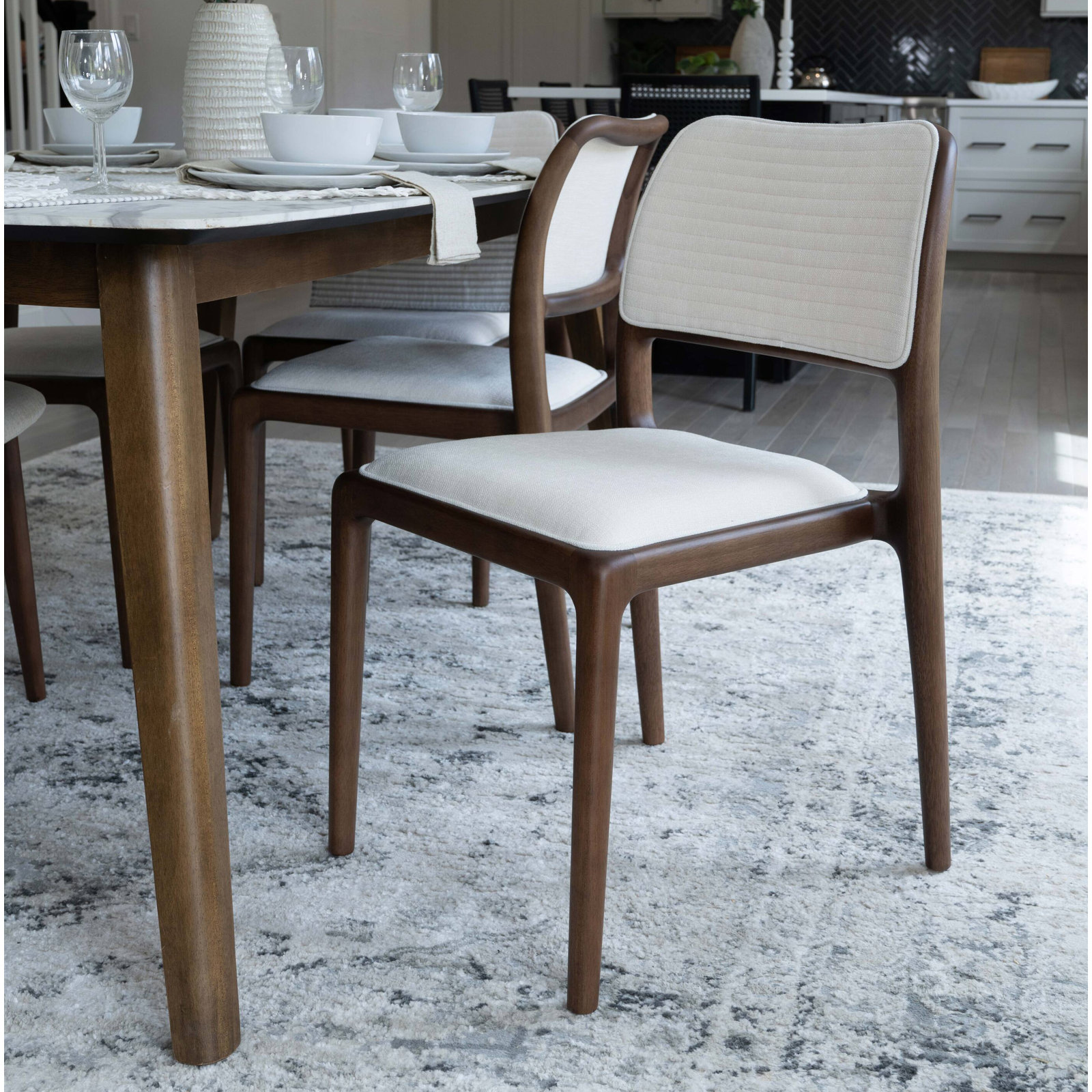 Modern Brazilian Gardener Side Chair, Nogal