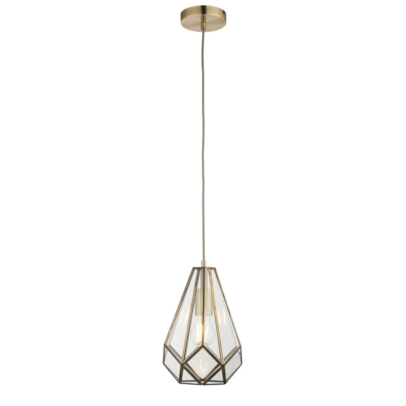 1 - Light Antique Brass Plate Pendant