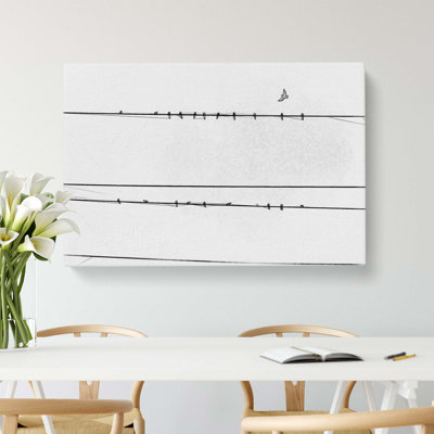 Birds on a Wire - Wrapped Canvas