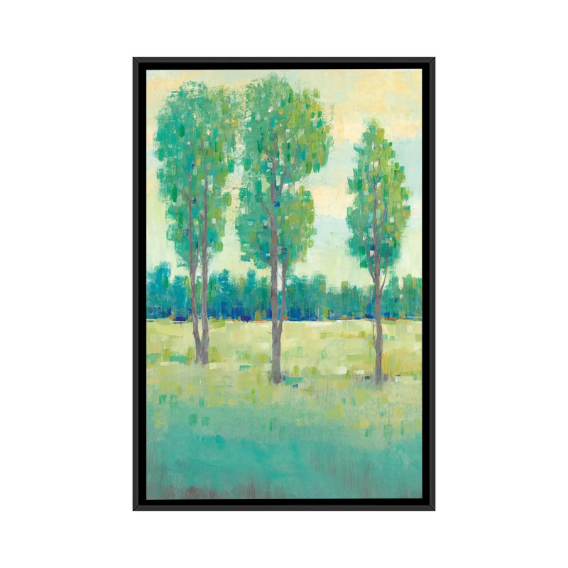 « spring day ii », impression sur toile, H 26 po x l 18 po x P 1,5 po, Toile avec cadre noir, Pas de tapis