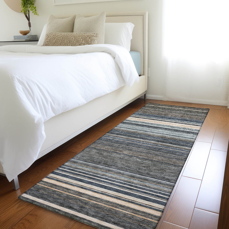 Premium Machine Washable Prisco Taupe Rug, Runner 2'3" x 7'6"