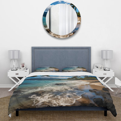 Aloha Tropical Dreamscape II BeddingMicrofiber / Polyester Duvet Cover Set