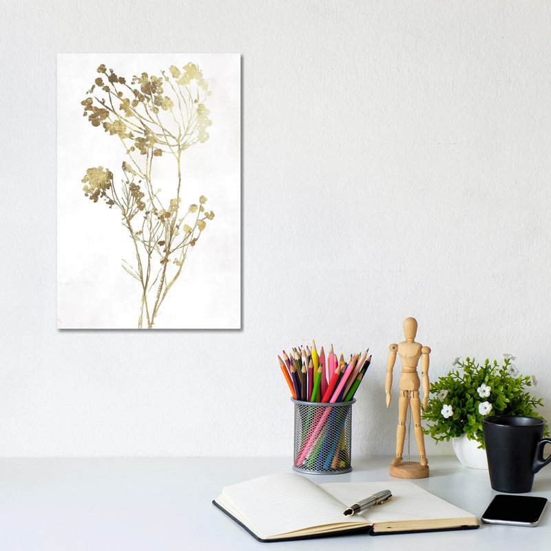 Gold Botanical II by Asia Jensen - Wrapped Canvas Print