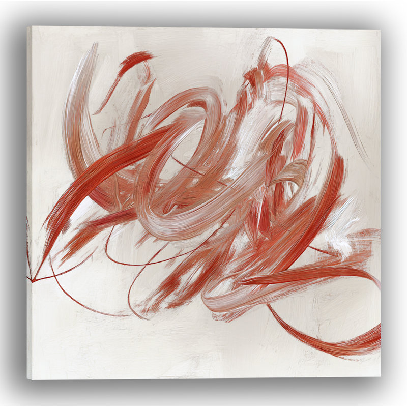 Art mural sur toile tendue Crimson Motion, 30 po L x 30 po H x 1,5 po P