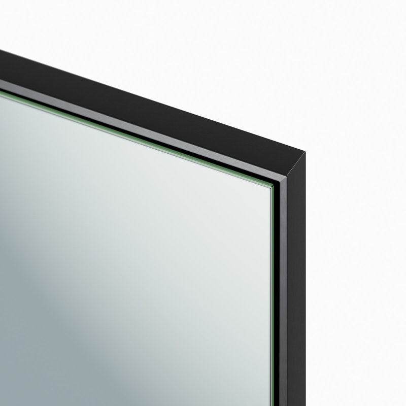 Amara Rectangle Mirror, Blackened Steel