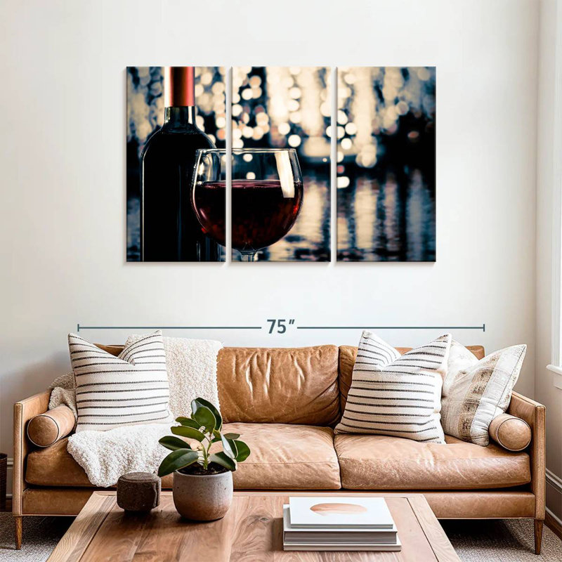 Yarlin Festive Red Wine, 36" H x 57" W