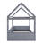 Full Size Upholstered House Daybed with LED Lights & Touch Switch – Playful Kids Bed-2125778929
