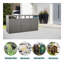 La remise à poubelle contient 3 poubelles en métal pour le rangement des ordures, acier galvanisé inoxydable, remise pour poubelle de jardin, gris