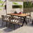 Contemporary Outdoor Set With PE Rattan Chairs And Plastic Wood Table
