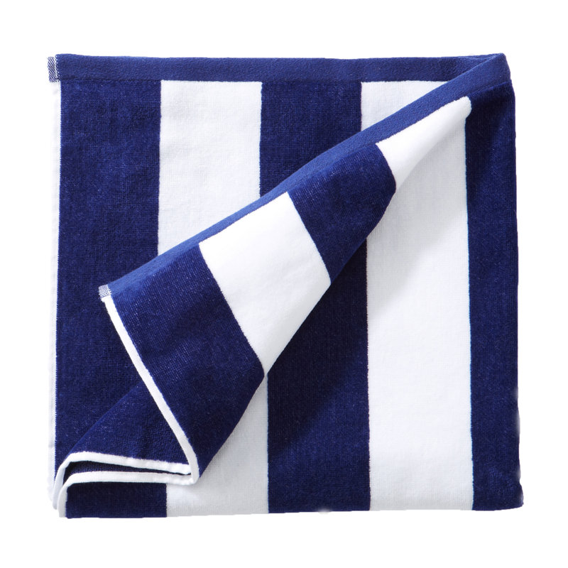 Serviettes de plage 100% coton absorbant et à séchage rapide Cabana, Marine, Serviette de plage une pièce
