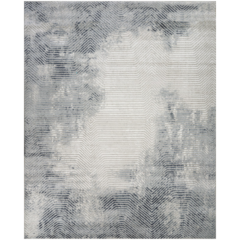 Tapis d'intérieur bleu marine 7 pi 10 po x 9 pi 10 po Leuchte, Rectangle 7 pi 10 po x 9 pi 10 po