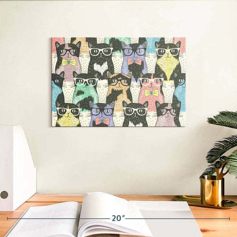 Cool Cats, 8" H x 12" W