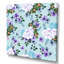 Fleurs blanches et oranges sur bleu clair - peinture sur toile-67407085-67407084