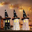 Décorations d'Halloween pour l'intérieur, ensemble de 3 fantômes en céramique avec chapeaux de sorcière, figurines de fantômes d'Halloween effrayantes pour décor de manteau de cheminée, de tablette et de table