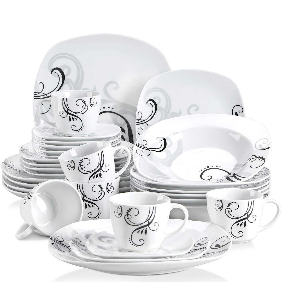 30 Piece Dinnerware Set, Service for 6